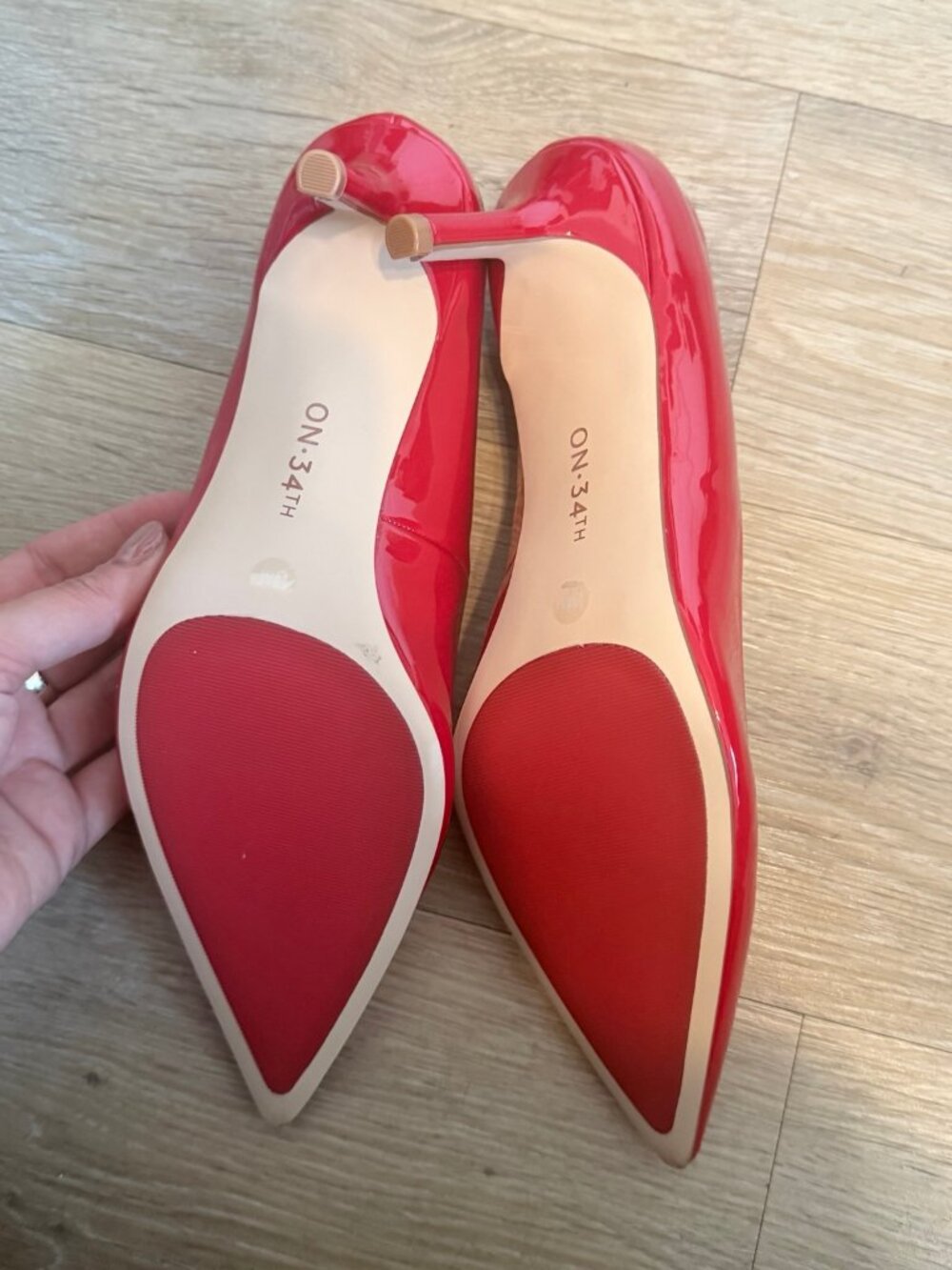 On 34th Mariahh Red Patent Pumps Size 11 - Picture 5 of 7